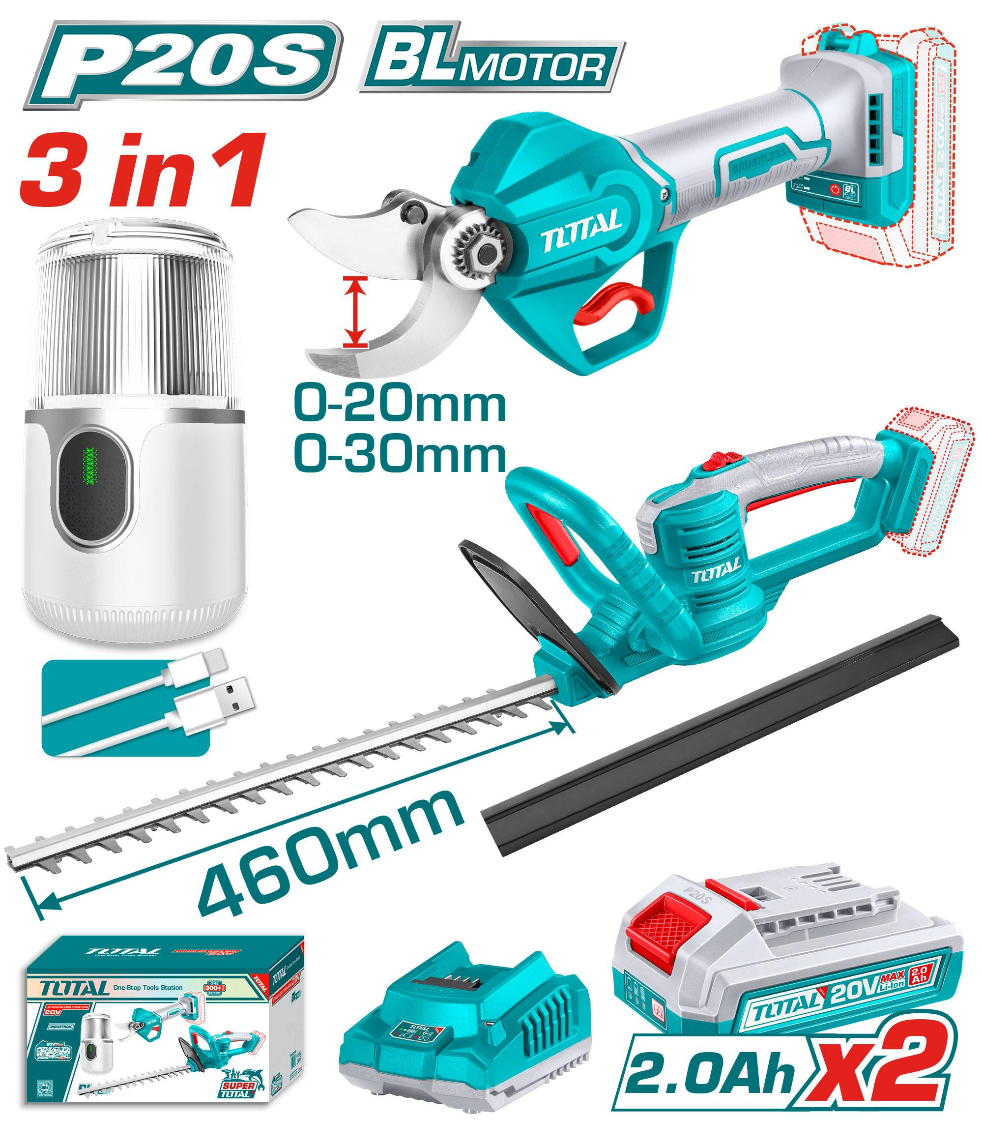 Total 3Pcs Cordless Combo Kit 20V-TOSLI240688