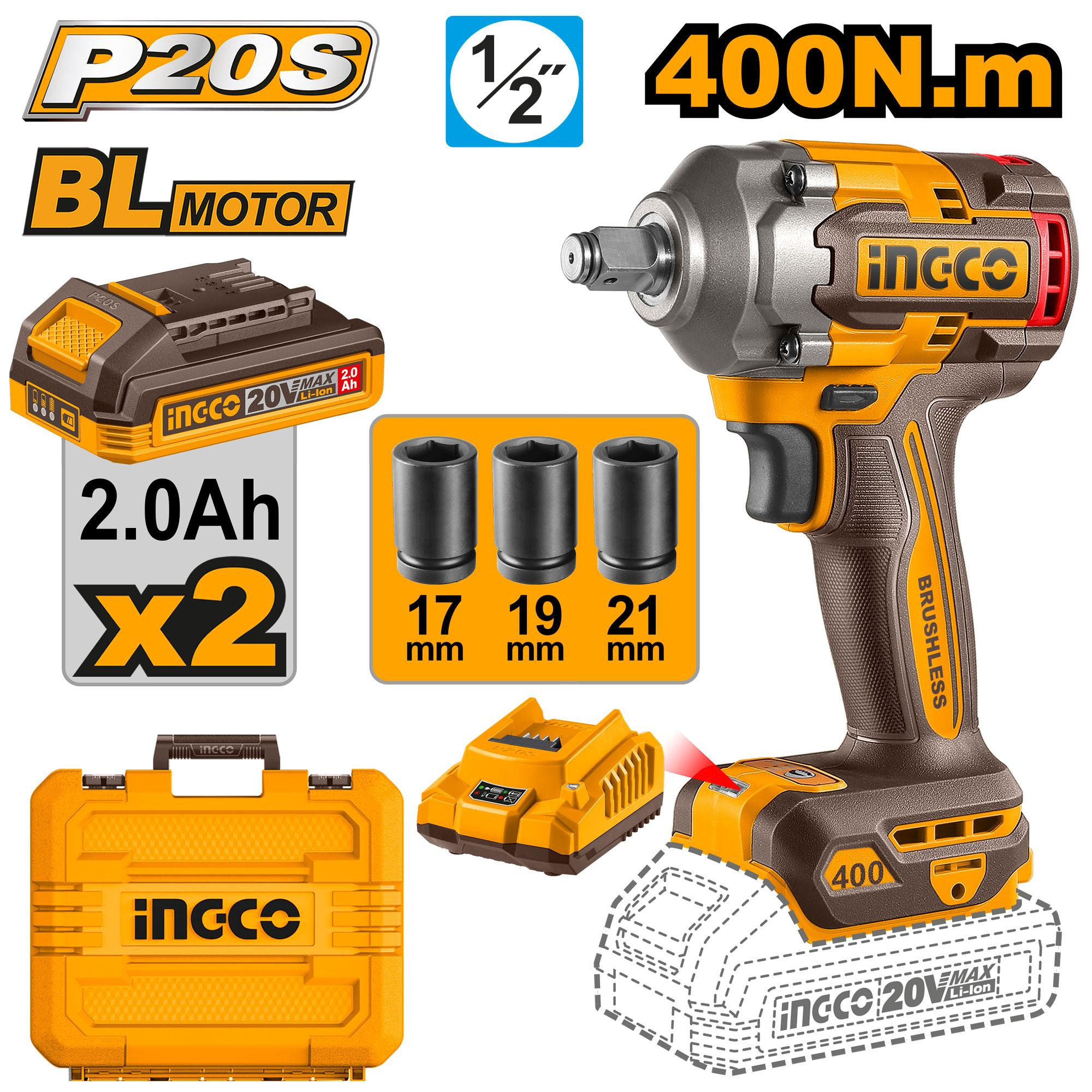 Ingco CORDLESS IMPACT WRENCH 20V-CIWLI2040
