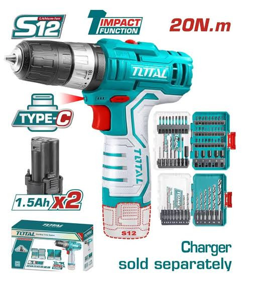 Total Lithium-Ion Cordless Impact Drill 12V-TOSLI241197