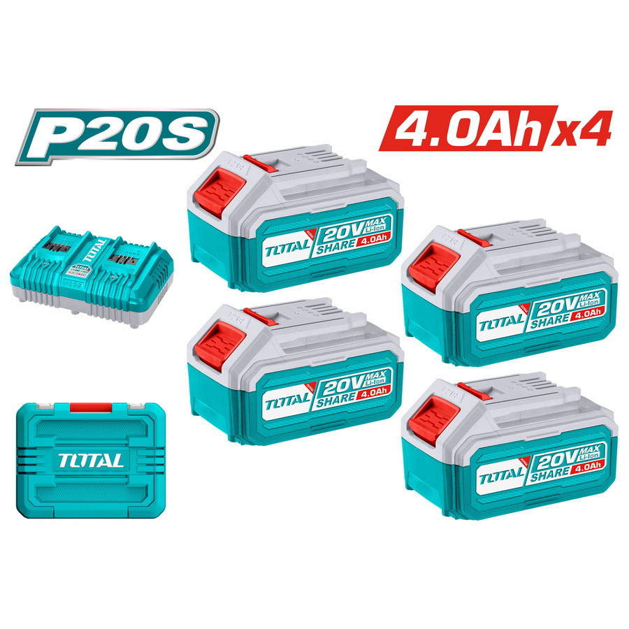 Total P20S Lithium-Ion battery and charger kit 20V 4.0Ah-TFBCLI20244