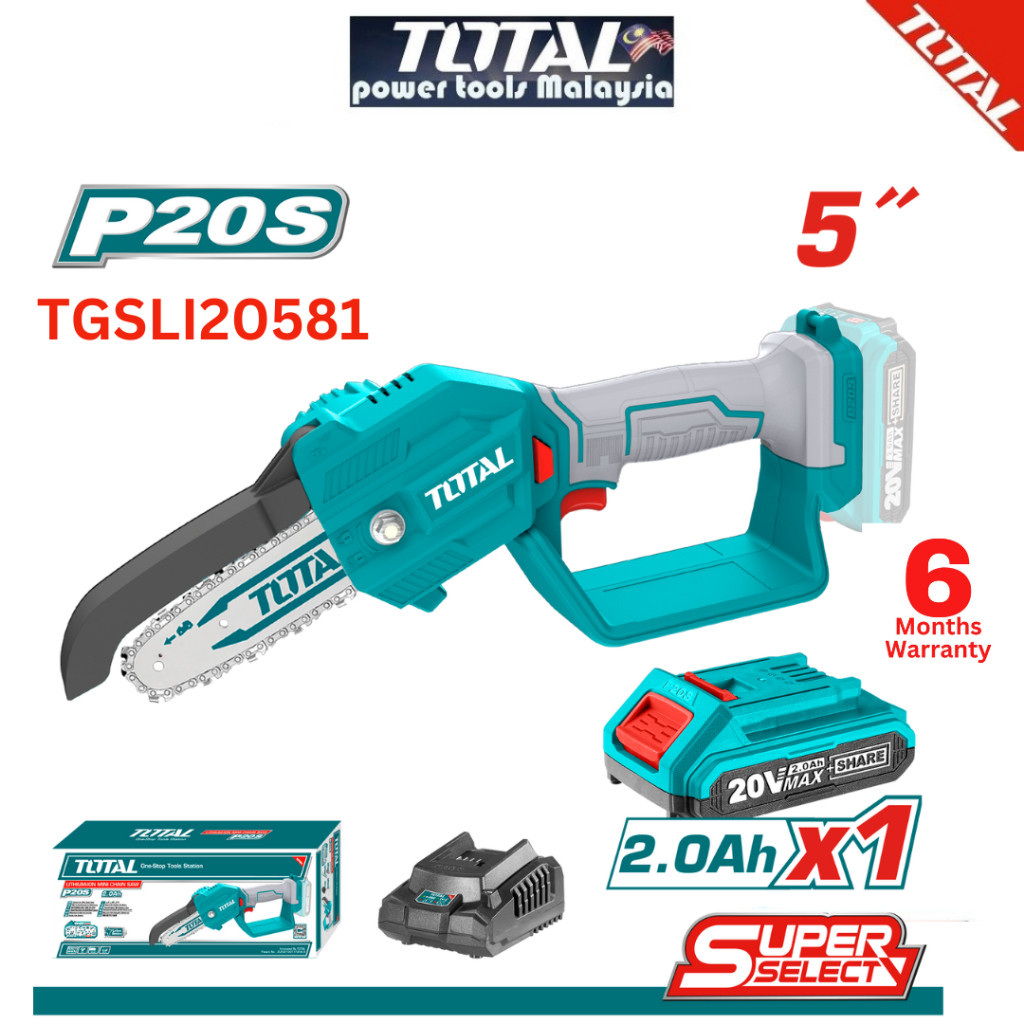 Total Lithium-Ion Pruner saw 5" 20V-TGSLI2058