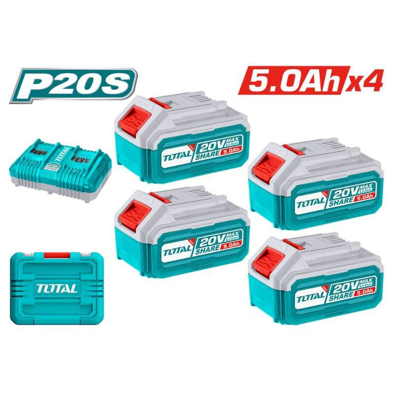 Total P20S Lithium-Ion battery and charger kit  20V 5.0Ah-TFBCLI20245